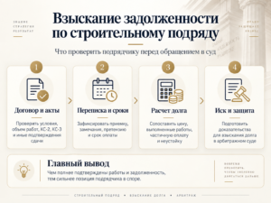 Взыскание задолженности по договору подряда | Калангиум
