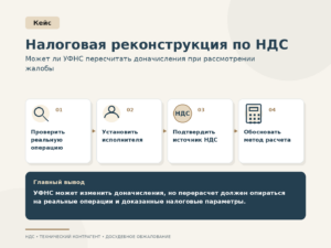 Налоговая реконструкция по НДС и перерасчет доначислений вышестоящим налоговым органом