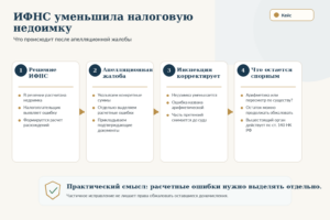 Уменьшение налоговой недоимки после апелляционной жалобы