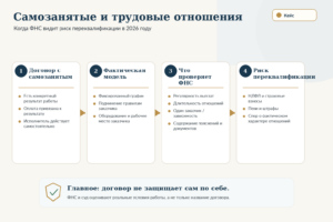 Переквалификация отношений с самозанятыми в трудовые в 2026 году
