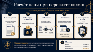 пени по налогу при переплате налога